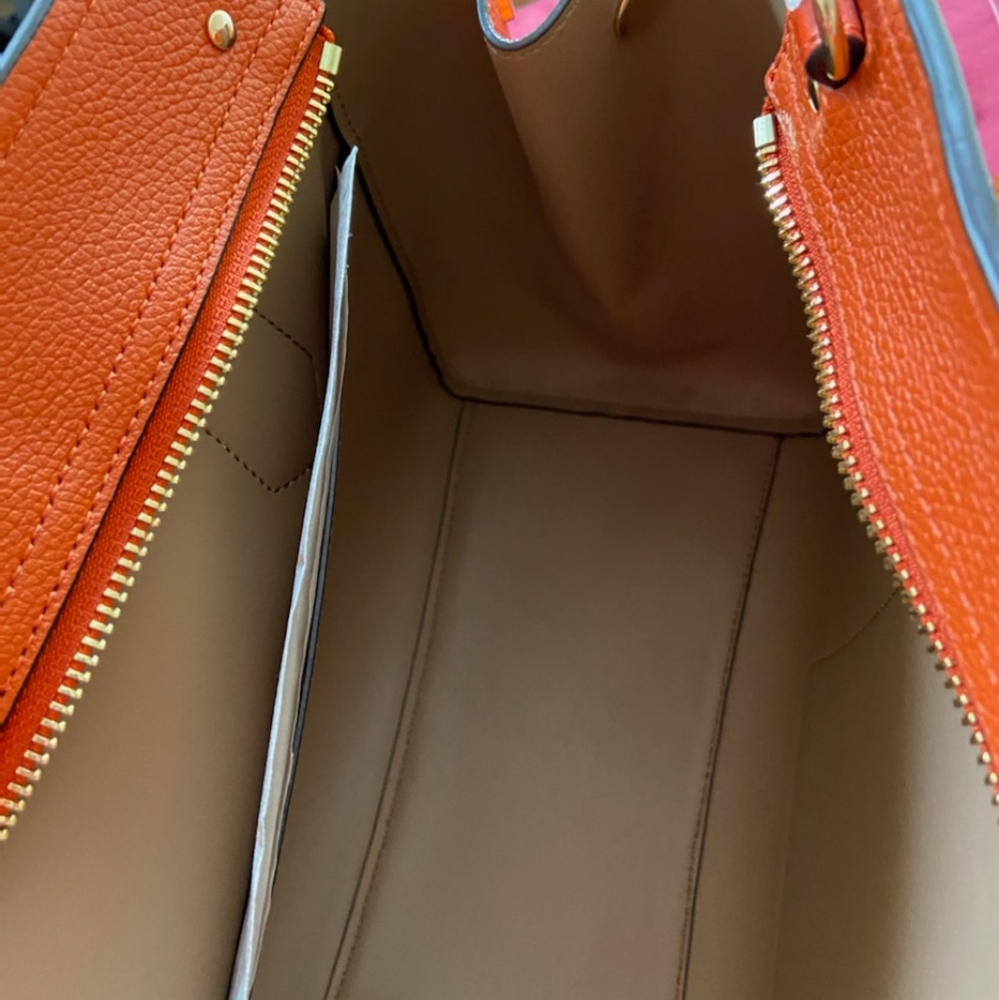 NWT Michael kors orange satchel (large) - Picture 9 of 10
